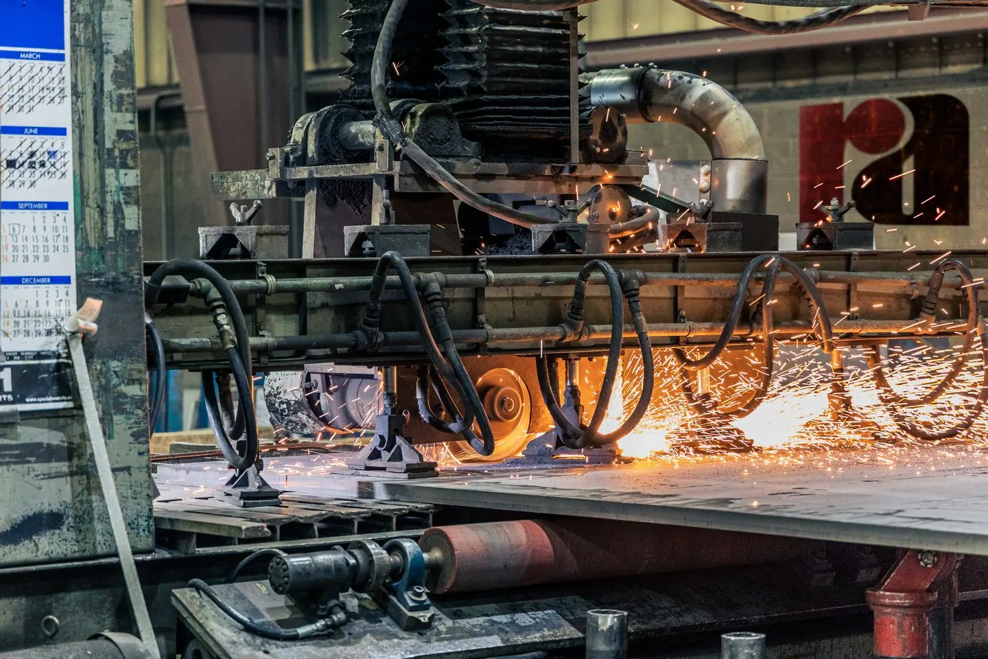 Industrial machinery in factory